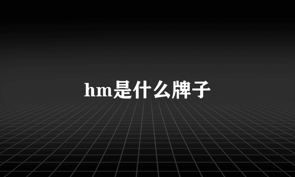 hm是什么牌子