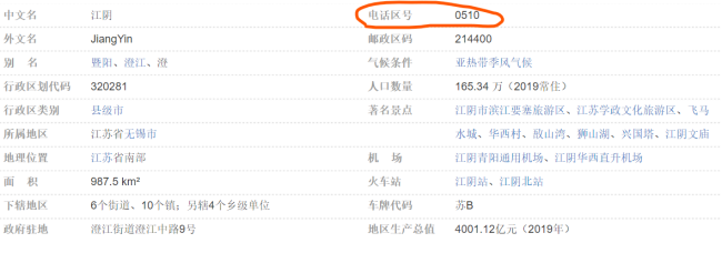 江阴区号多少