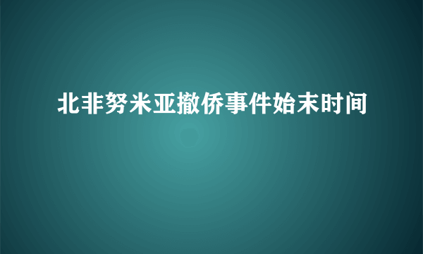 北非努米亚撤侨事件始末时间