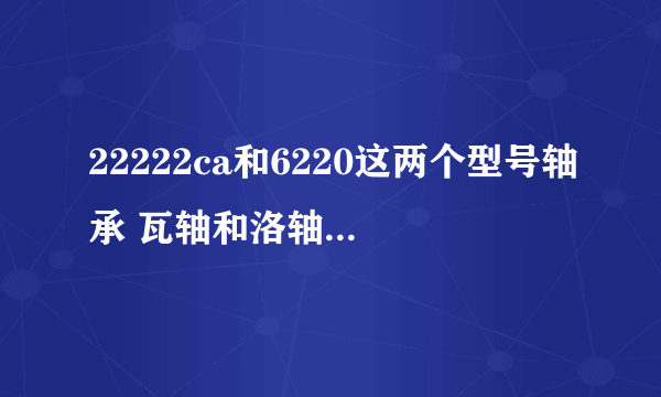 22222ca和6220这两个型号轴承 瓦轴和洛轴哪家货好