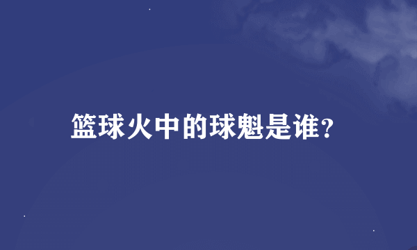 篮球火中的球魁是谁？