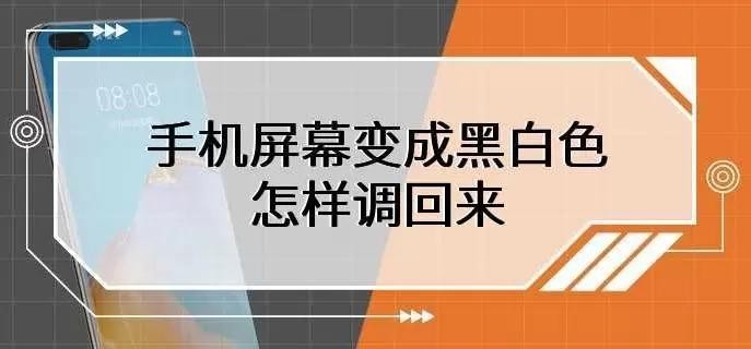 手机变黑白了怎么调成彩色的啊？