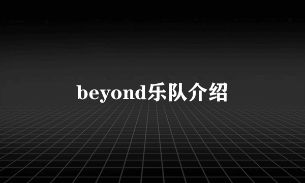 beyond乐队介绍