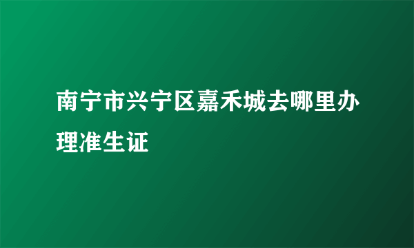 南宁市兴宁区嘉禾城去哪里办理准生证