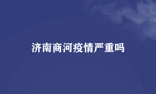 济南商河疫情严重吗