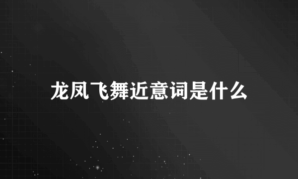 龙凤飞舞近意词是什么