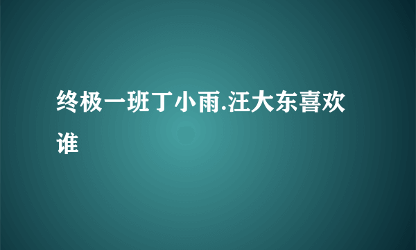 终极一班丁小雨.汪大东喜欢谁