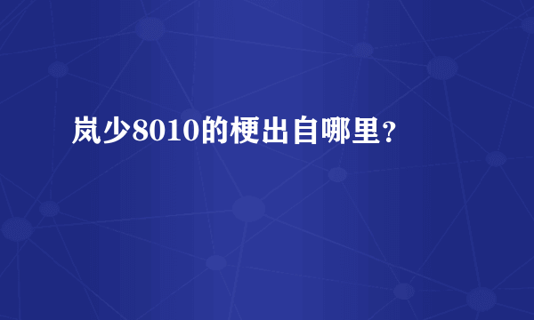 岚少8010的梗出自哪里？