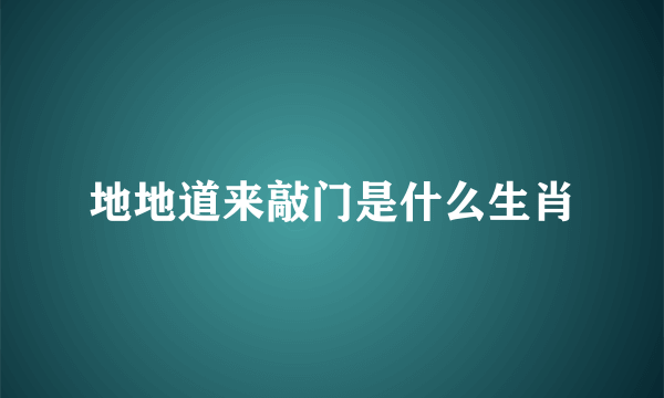 地地道来敲门是什么生肖