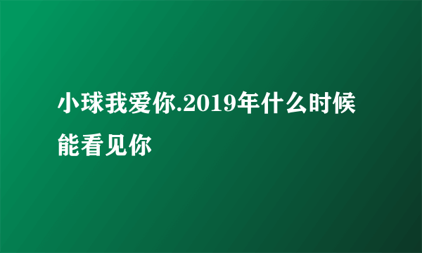 小球我爱你.2019年什么时候能看见你