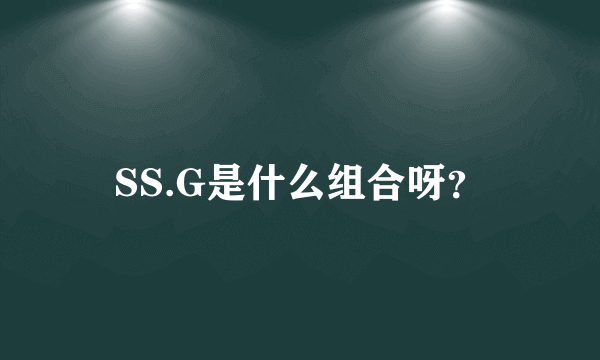 SS.G是什么组合呀？