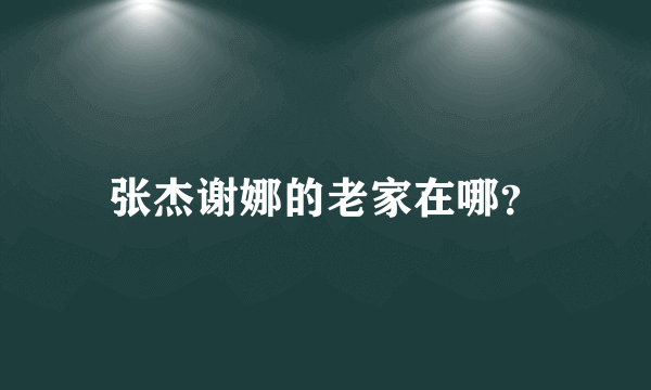 张杰谢娜的老家在哪？