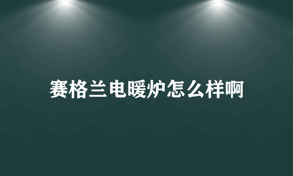 赛格兰电暖炉怎么样啊