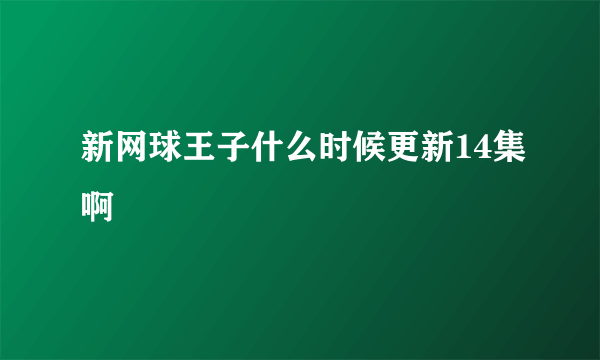 新网球王子什么时候更新14集啊