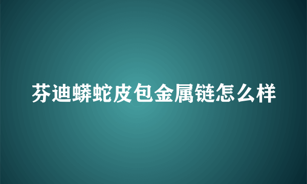 芬迪蟒蛇皮包金属链怎么样