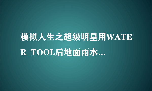 模拟人生之超级明星用WATER_TOOL后地面雨水太多怎么去除