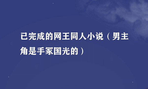 已完成的网王同人小说（男主角是手冢国光的）