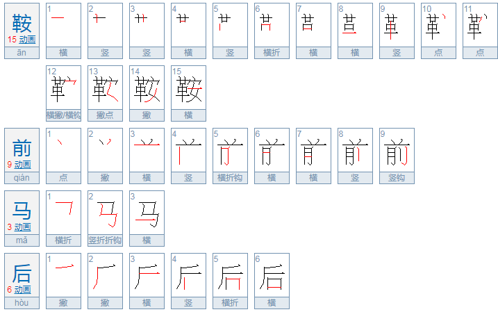 鞍前马后是什么意思？