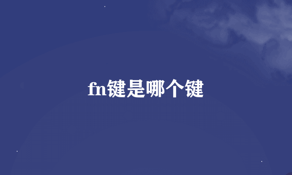 fn键是哪个键