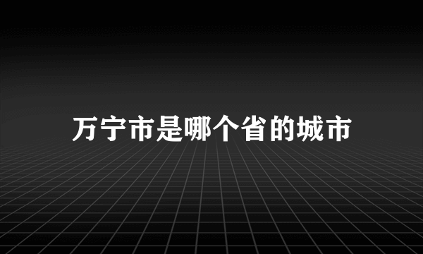 万宁市是哪个省的城市