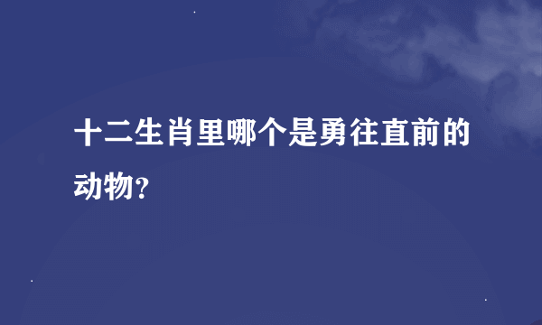 十二生肖里哪个是勇往直前的动物？