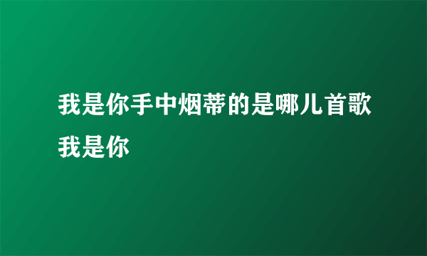 我是你手中烟蒂的是哪儿首歌我是你