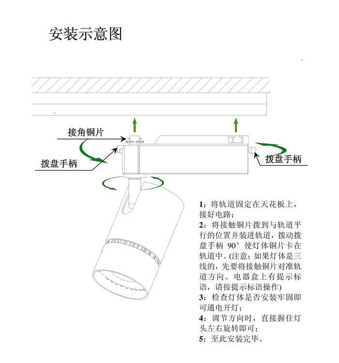 LED轨道灯的安装方式及图解是什么？