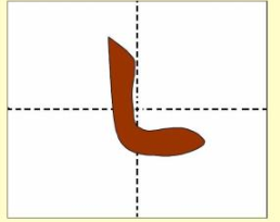 竖弯在田字格怎么写？