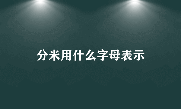 分米用什么字母表示