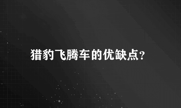 猎豹飞腾车的优缺点？