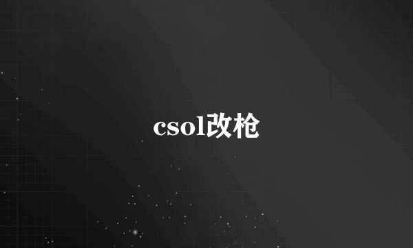 csol改枪