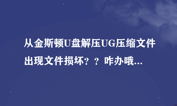 从金斯顿U盘解压UG压缩文件出现文件损坏？？咋办哦~~！！！！