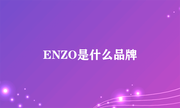 ENZO是什么品牌