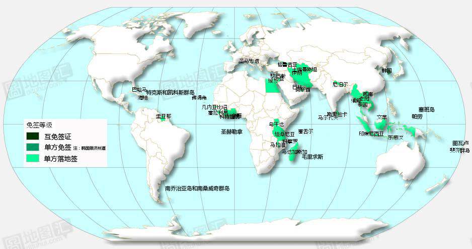 2017对中国免签的国家有哪些