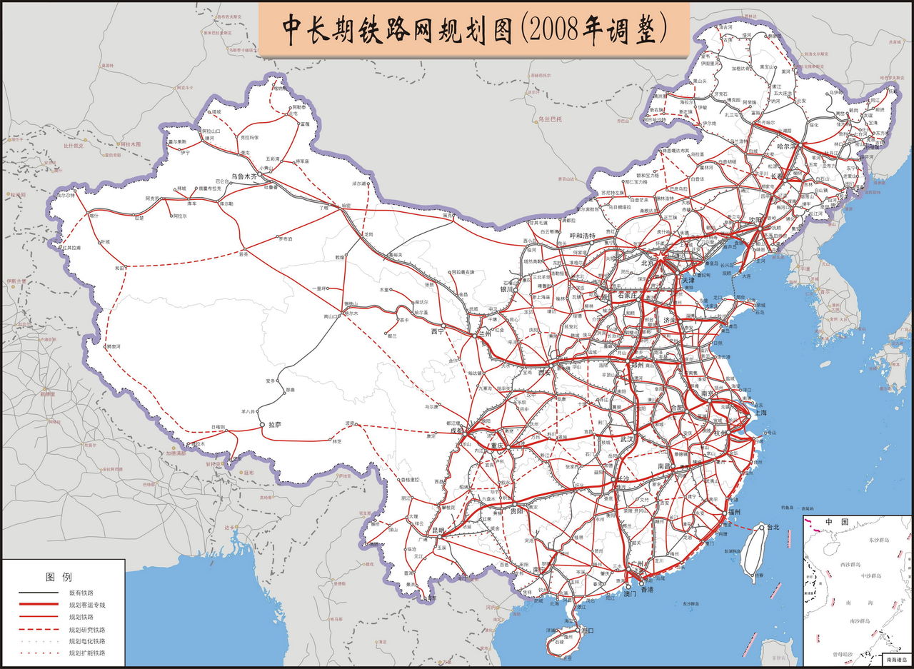 中国铁路地图