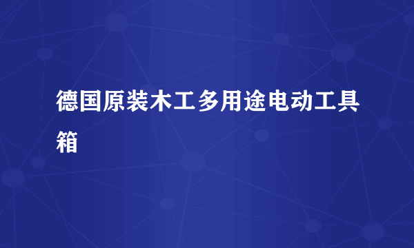 德国原装木工多用途电动工具箱