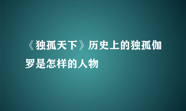 《独孤天下》历史上的独孤伽罗是怎样的人物