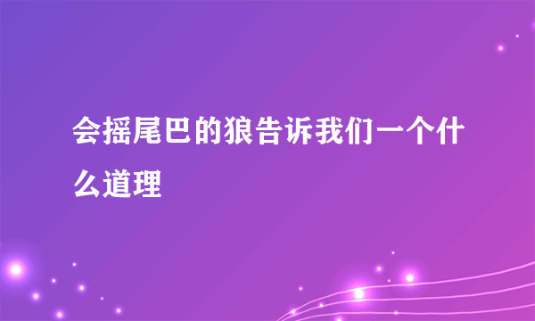 会摇尾巴的狼告诉我们一个什么道理