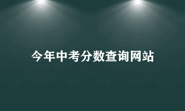 今年中考分数查询网站