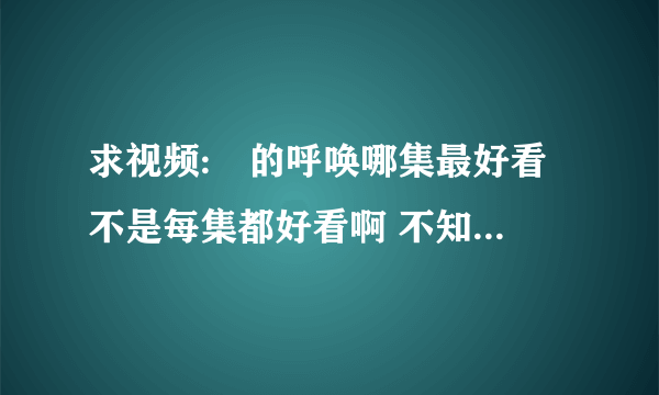 求视频:囧的呼唤哪集最好看 不是每集都好看啊 不知道最好看的是哪集？