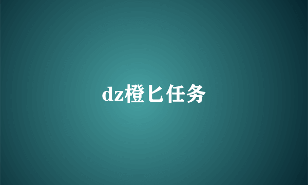 dz橙匕任务