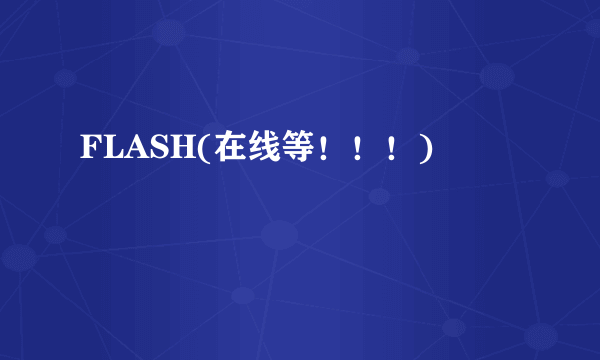 FLASH(在线等！！！)