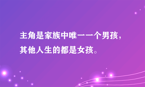 主角是家族中唯一一个男孩，其他人生的都是女孩。