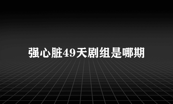 强心脏49天剧组是哪期