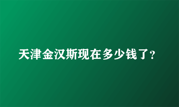 天津金汉斯现在多少钱了？