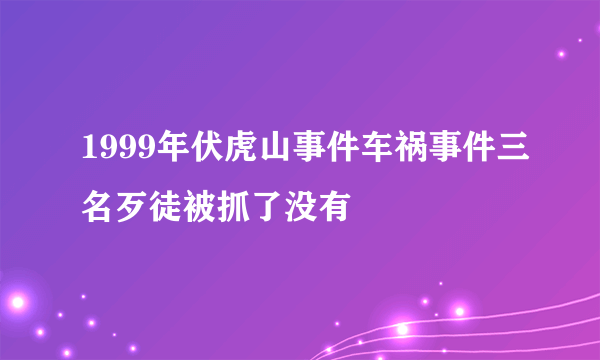 1999年伏虎山事件车祸事件三名歹徒被抓了没有