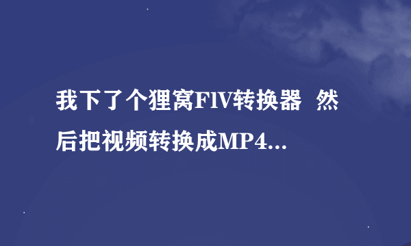 我下了个狸窝FlV转换器  然后把视频转换成MP4格式了 放进psp里 psp里还是没有视频文件呢  哪位高手能帮帮