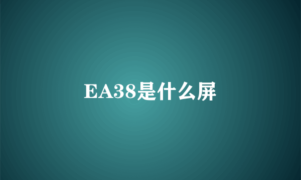 EA38是什么屏