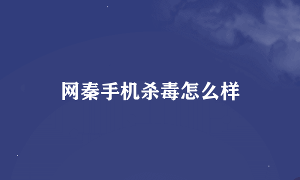 网秦手机杀毒怎么样