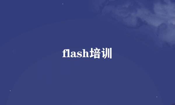 flash培训